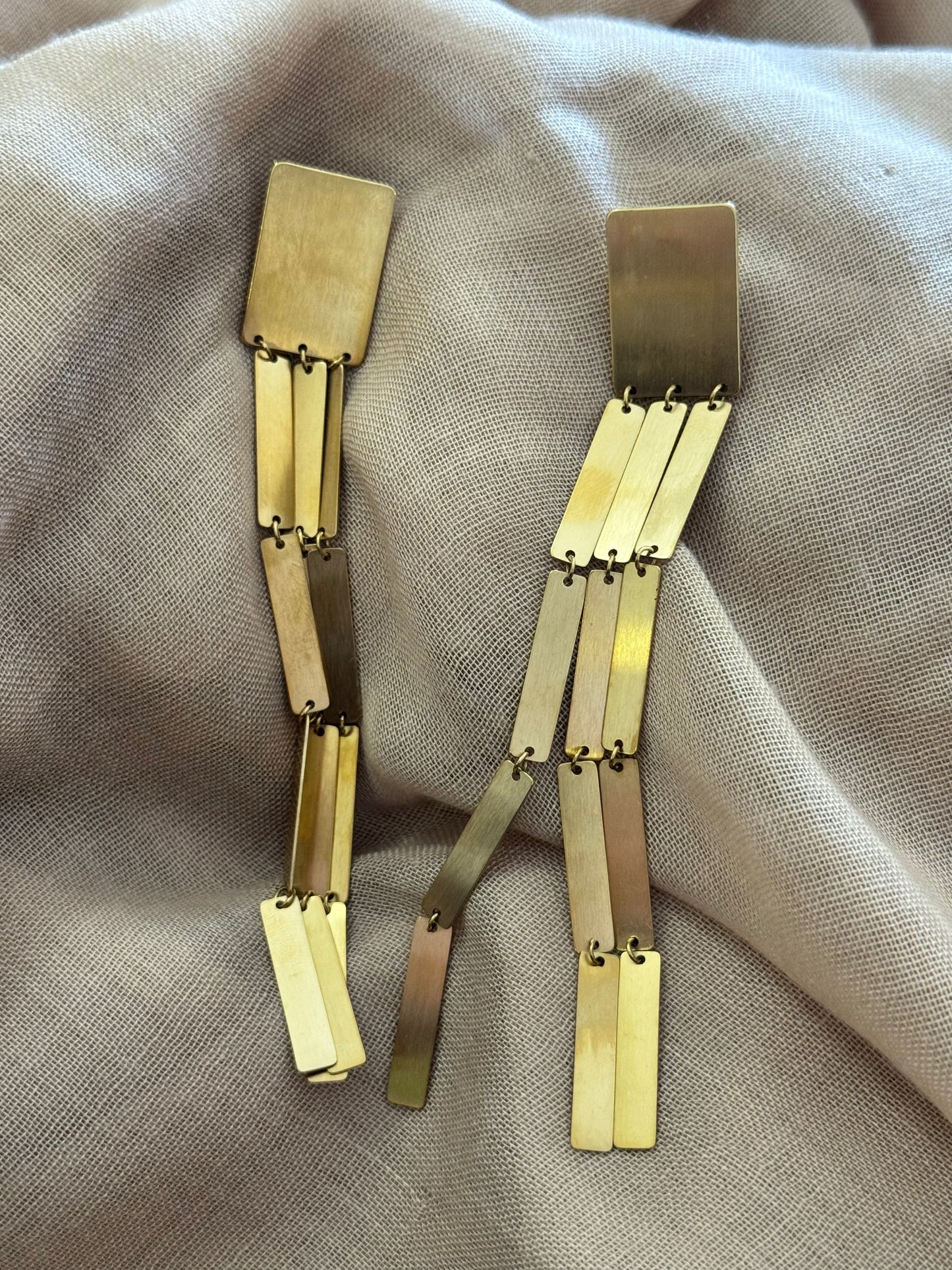 Boucles d’oreilles dorées en acier inoxydable