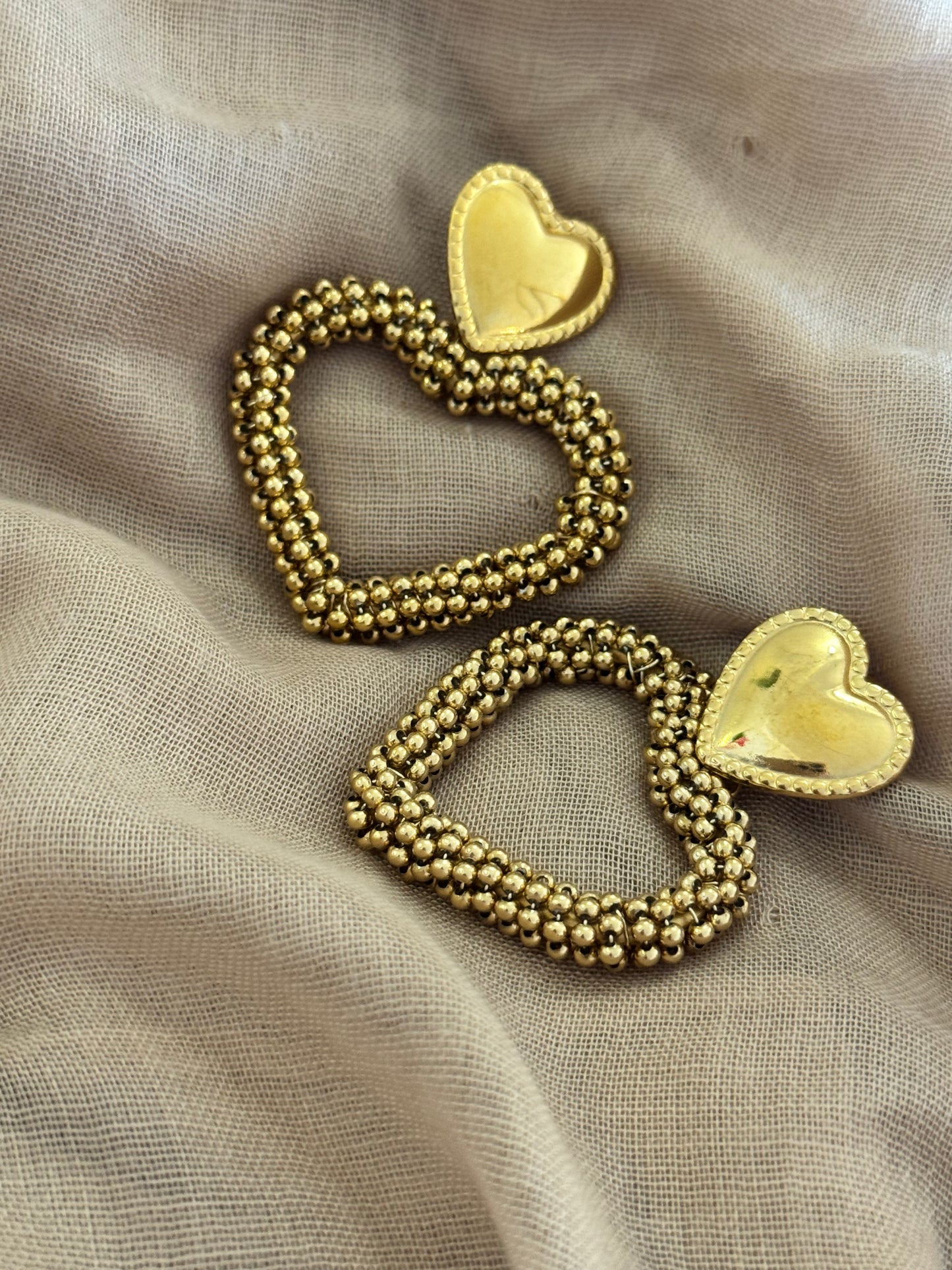 Boucles d’oreilles coeurs en acier inoxydable (3 modèles)