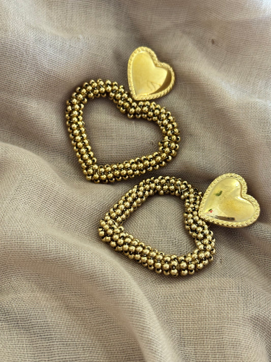 Boucles d’oreilles coeurs en acier inoxydable (3 modèles)