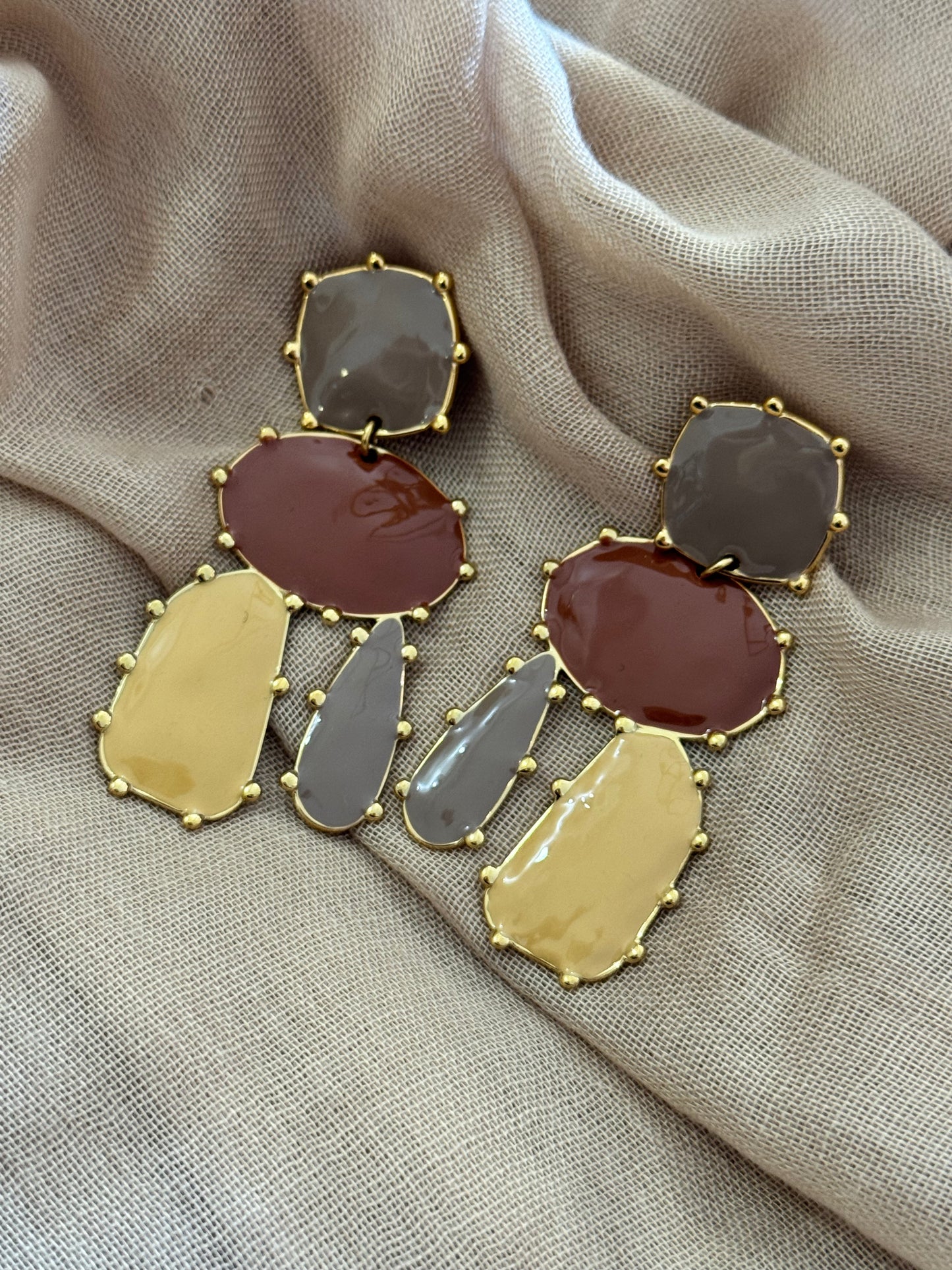 Boucles d’oreilles dorées en acier inoxydable