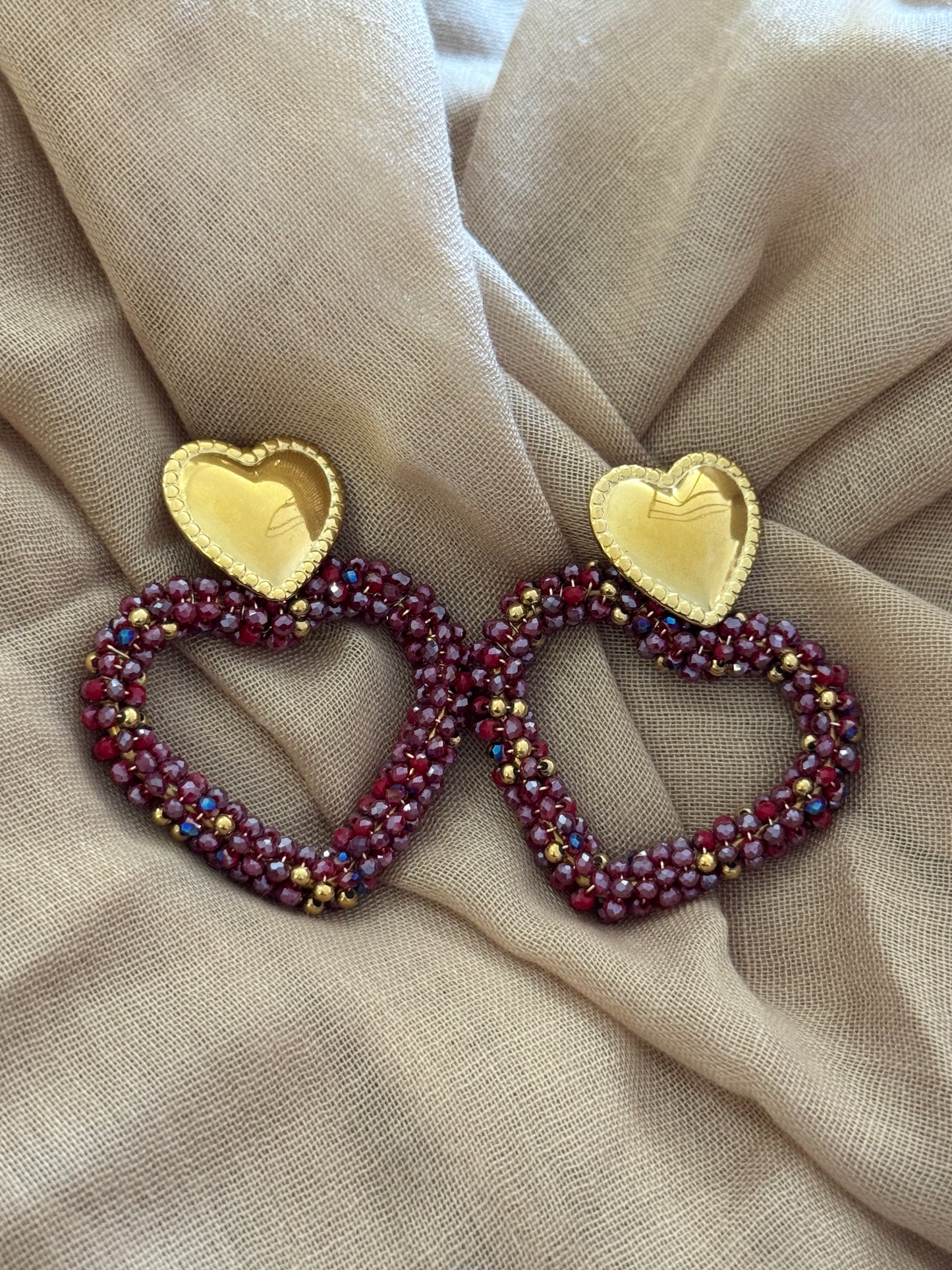 Boucles d’oreilles coeurs en acier inoxydable (3 modèles)