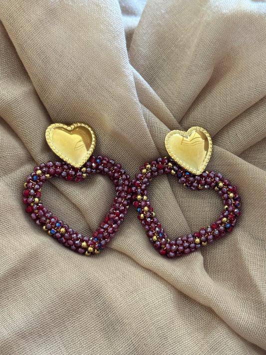 Boucles d’oreilles coeurs en acier inoxydable (3 modèles)