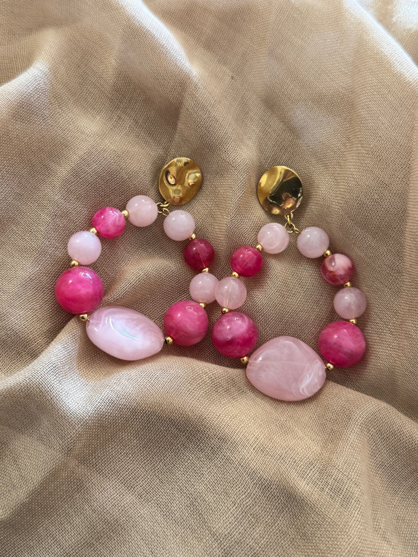 Boucles d’oreilles dorées en acier inoxydable (2 couleurs)