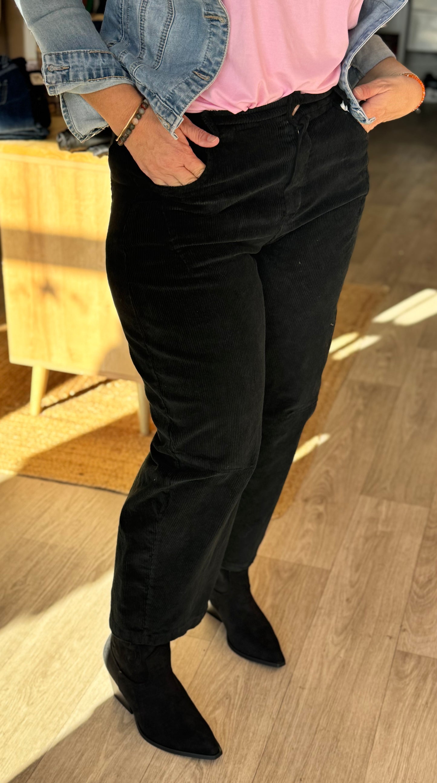 Pantalon en velours – Taille unique 34-42/44 (3 couleurs)