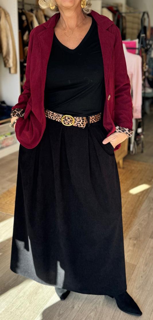 Veste en velours motif léopard (4 couleurs)