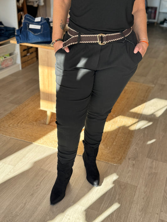 Pantalon avec ceinture – Taille unique 34/42 (2 couleurs)