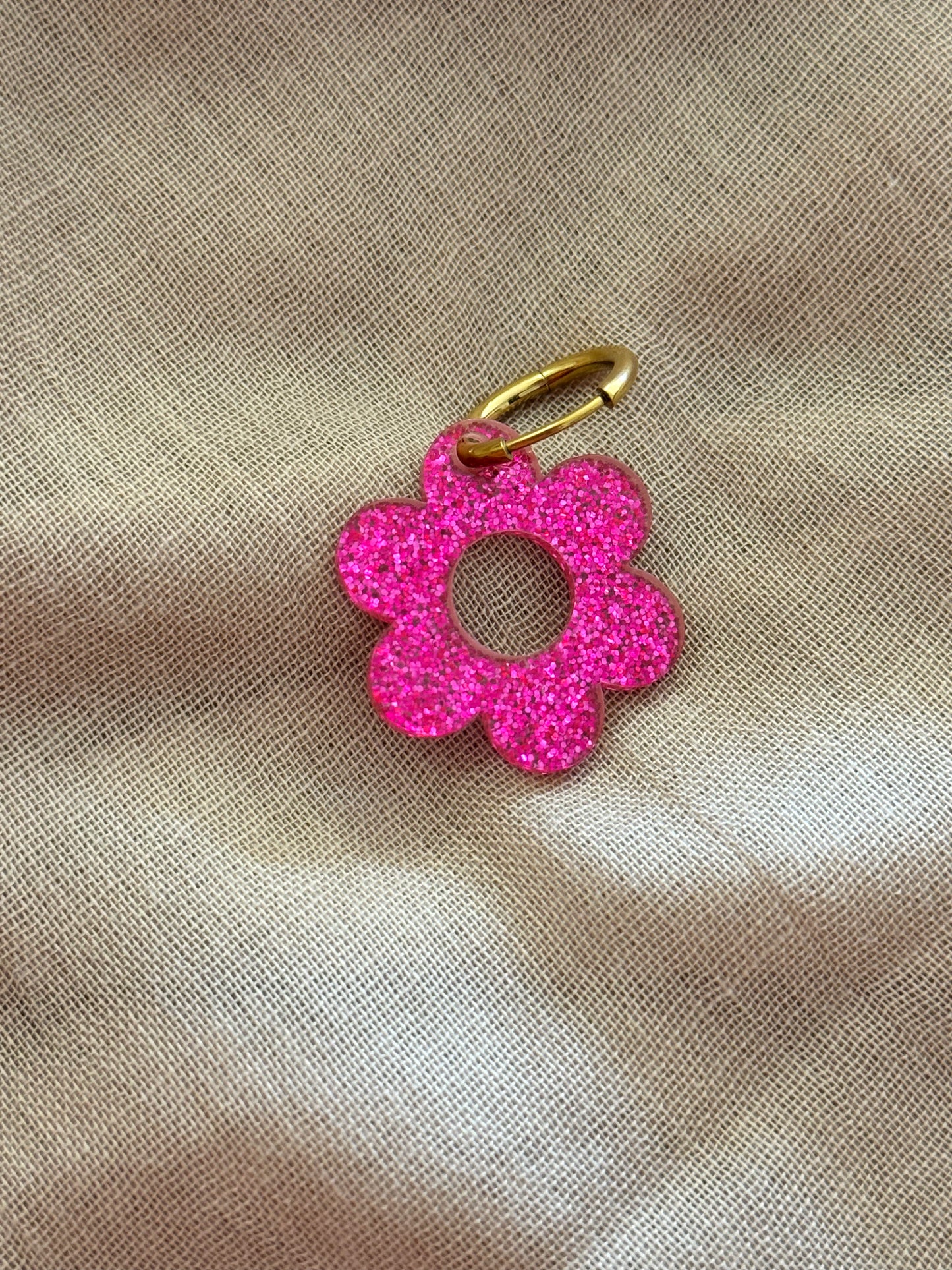 Boucles d’oreilles pampilles fleurs en acier inoxydable (8 couleurs)