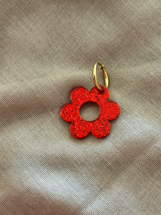 Boucles d’oreilles pampilles fleurs en acier inoxydable (8 couleurs)