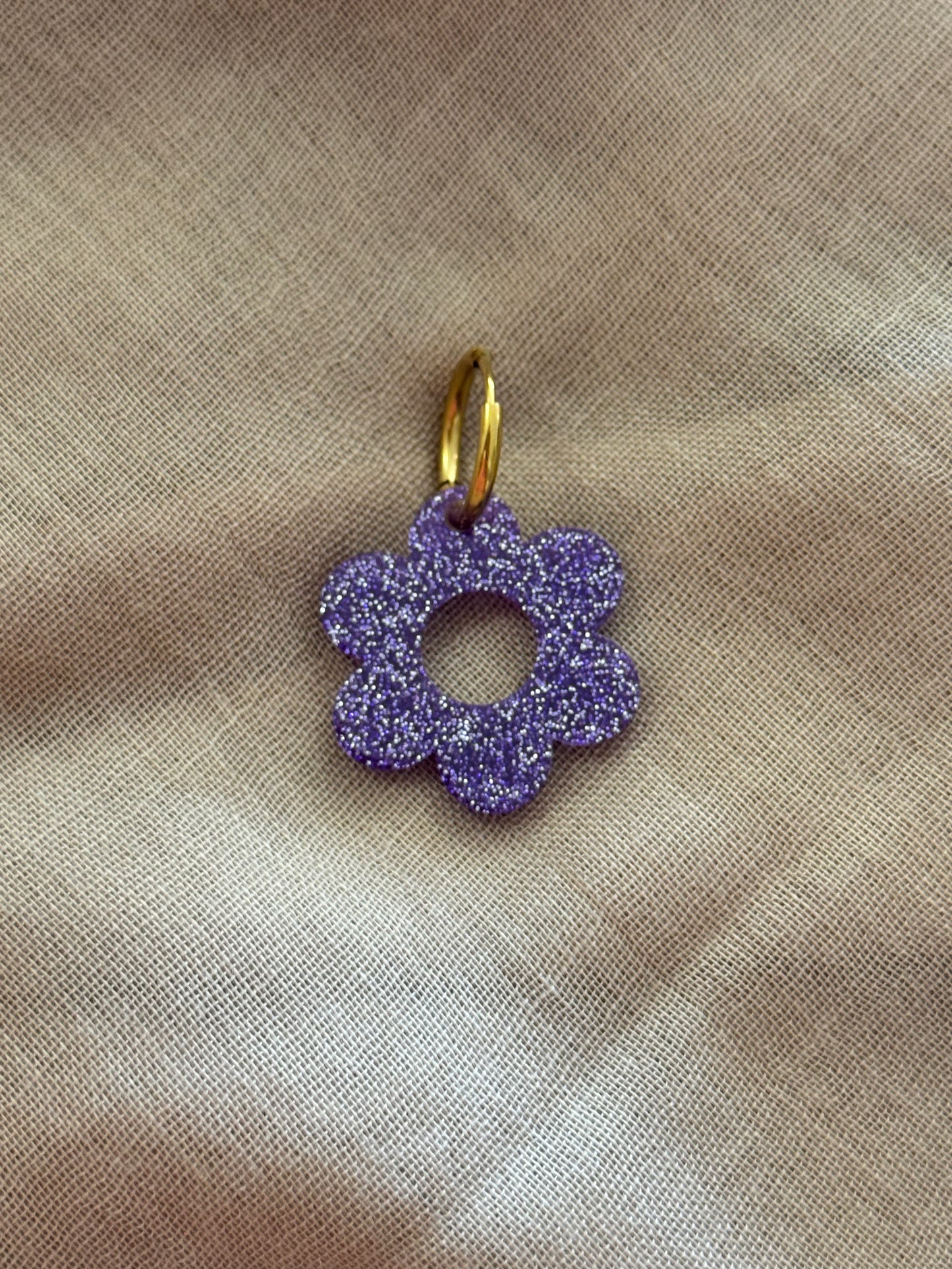 Boucles d’oreilles pampilles fleurs en acier inoxydable (8 couleurs)