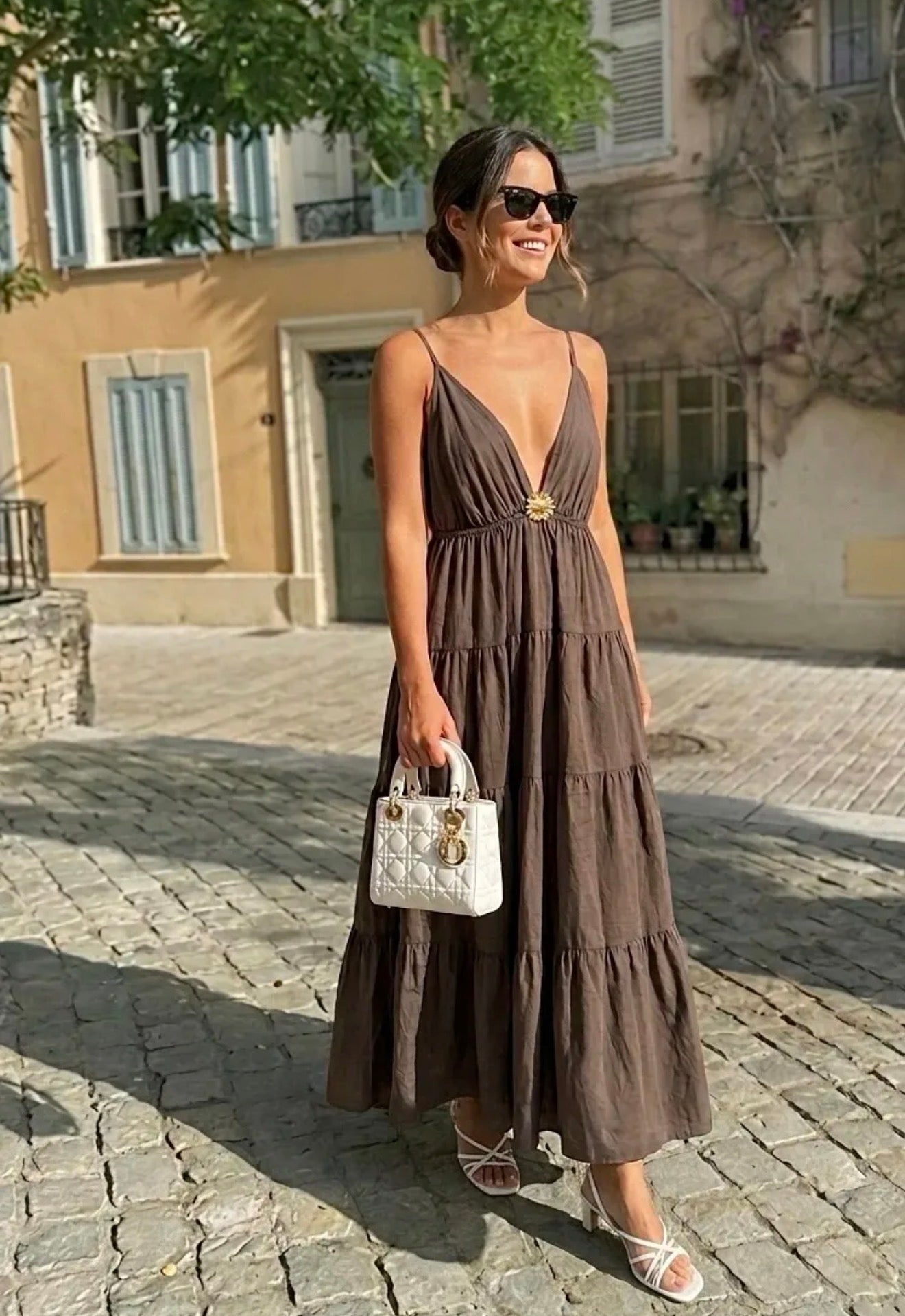 Robe maxi bohème fluide - Taille unique 36-46 (3 couleurs)