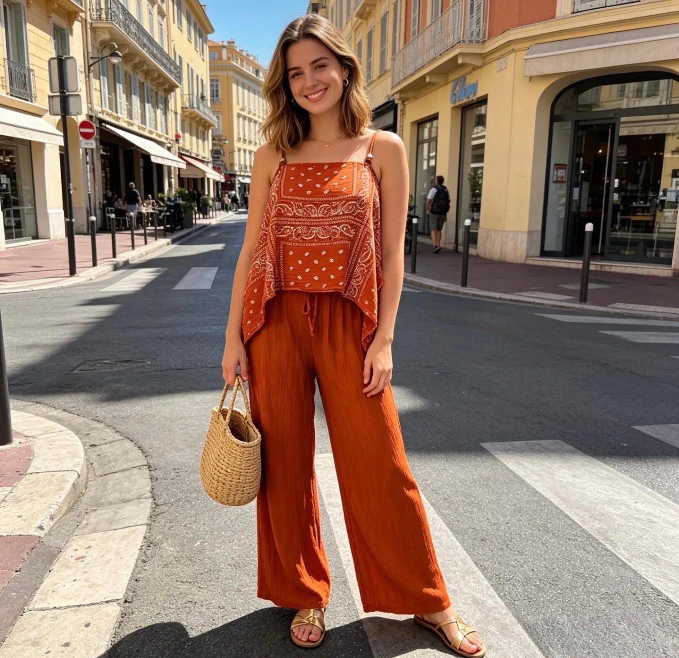 Ensemble top et pantalon – Taille unique 36-44 (3 couleurs)