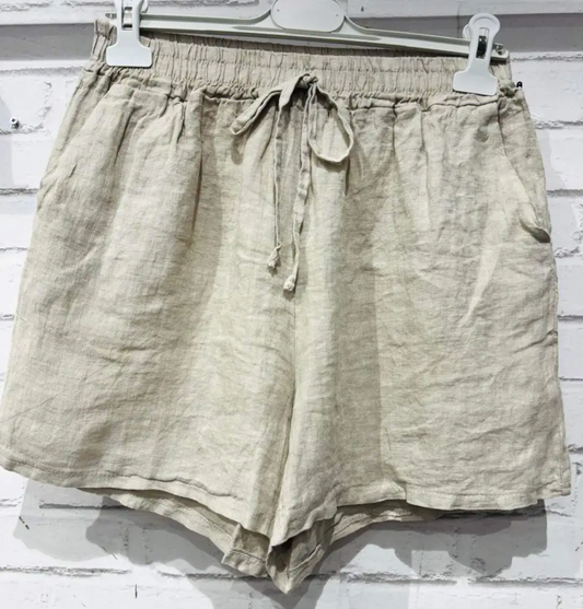 Short en lin – Taille unique 36 au 44 (5 couleurs)