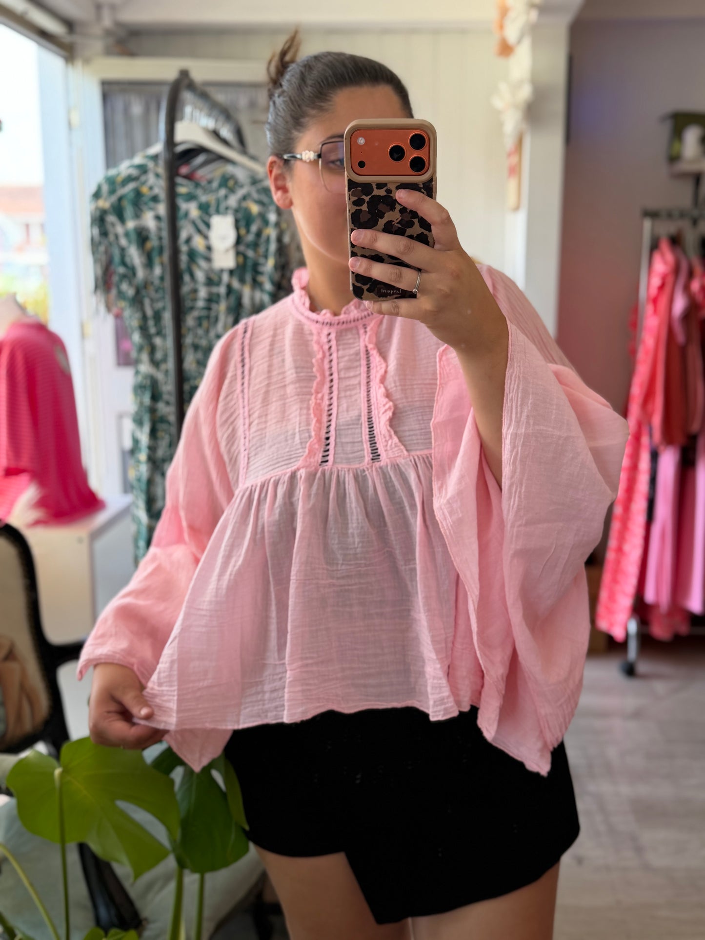 Blouse ample - Taille unique 36-50 (2 couleurs)