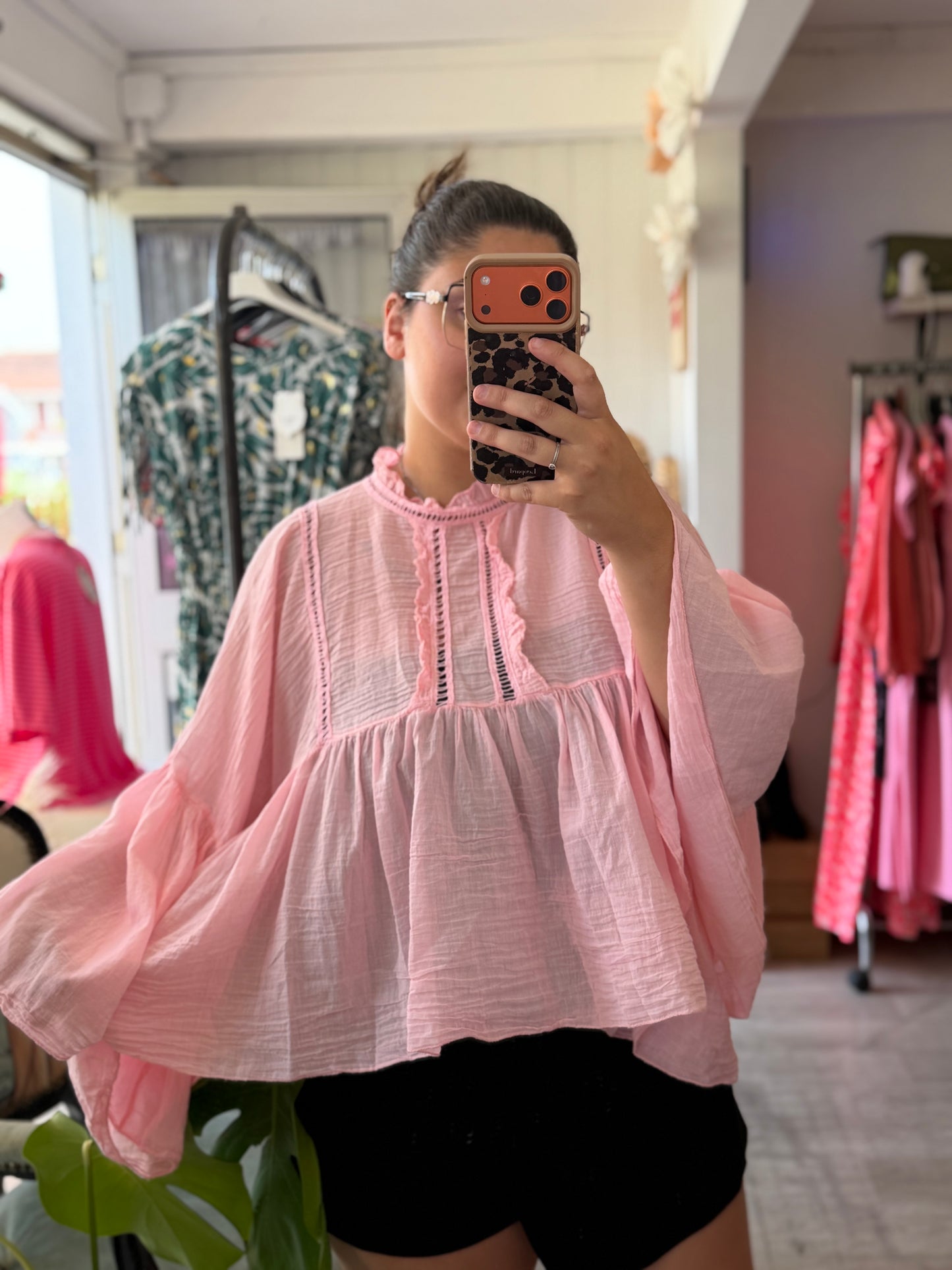 Blouse ample - Taille unique 36-50 (2 couleurs)