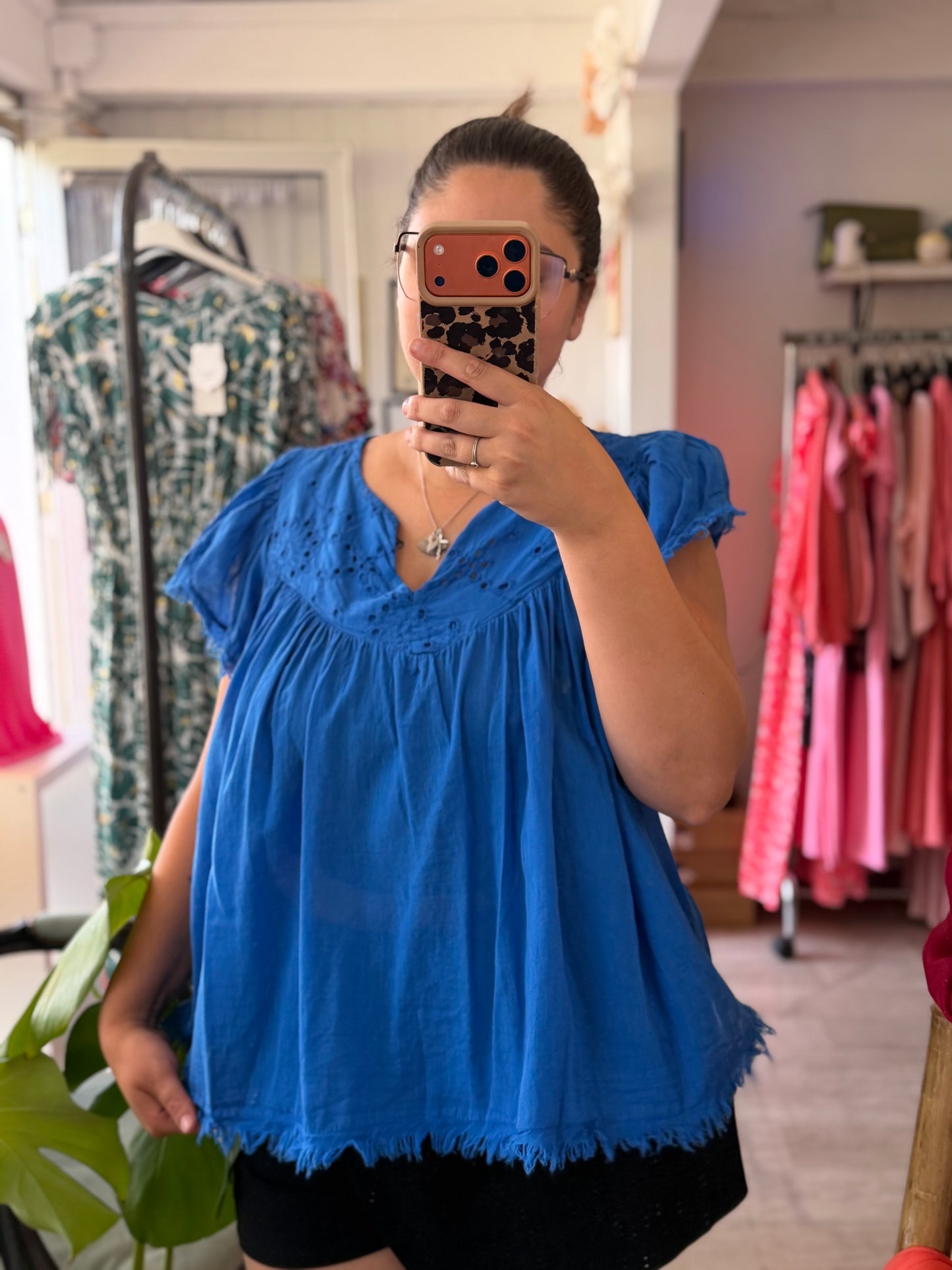 Blouse babydoll - Taille unique 36-50 (4 couleurs)