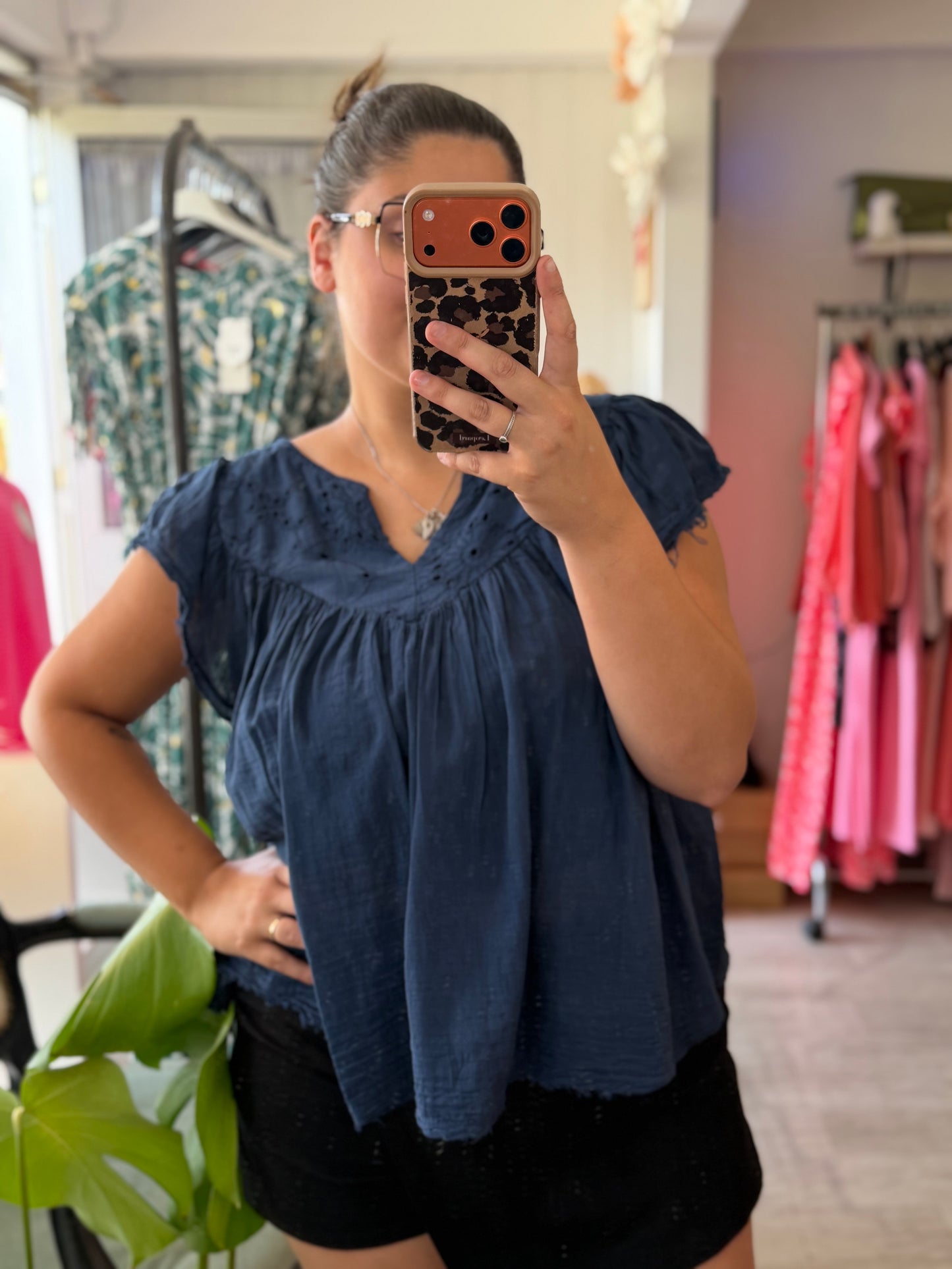 Blouse babydoll - Taille unique 36-50 (4 couleurs)