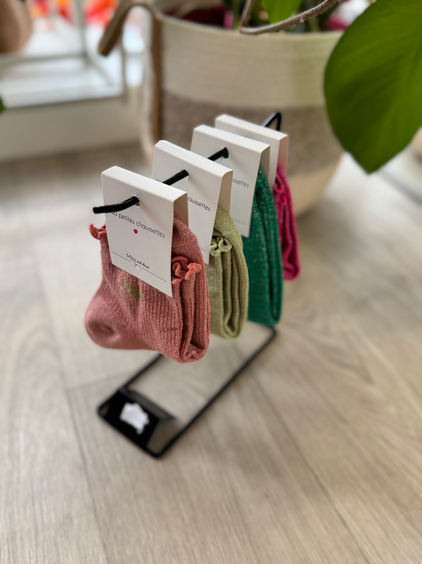 Chaussettes femme à paillettes avec motif cœur, 4 couleurs, TU 36/40