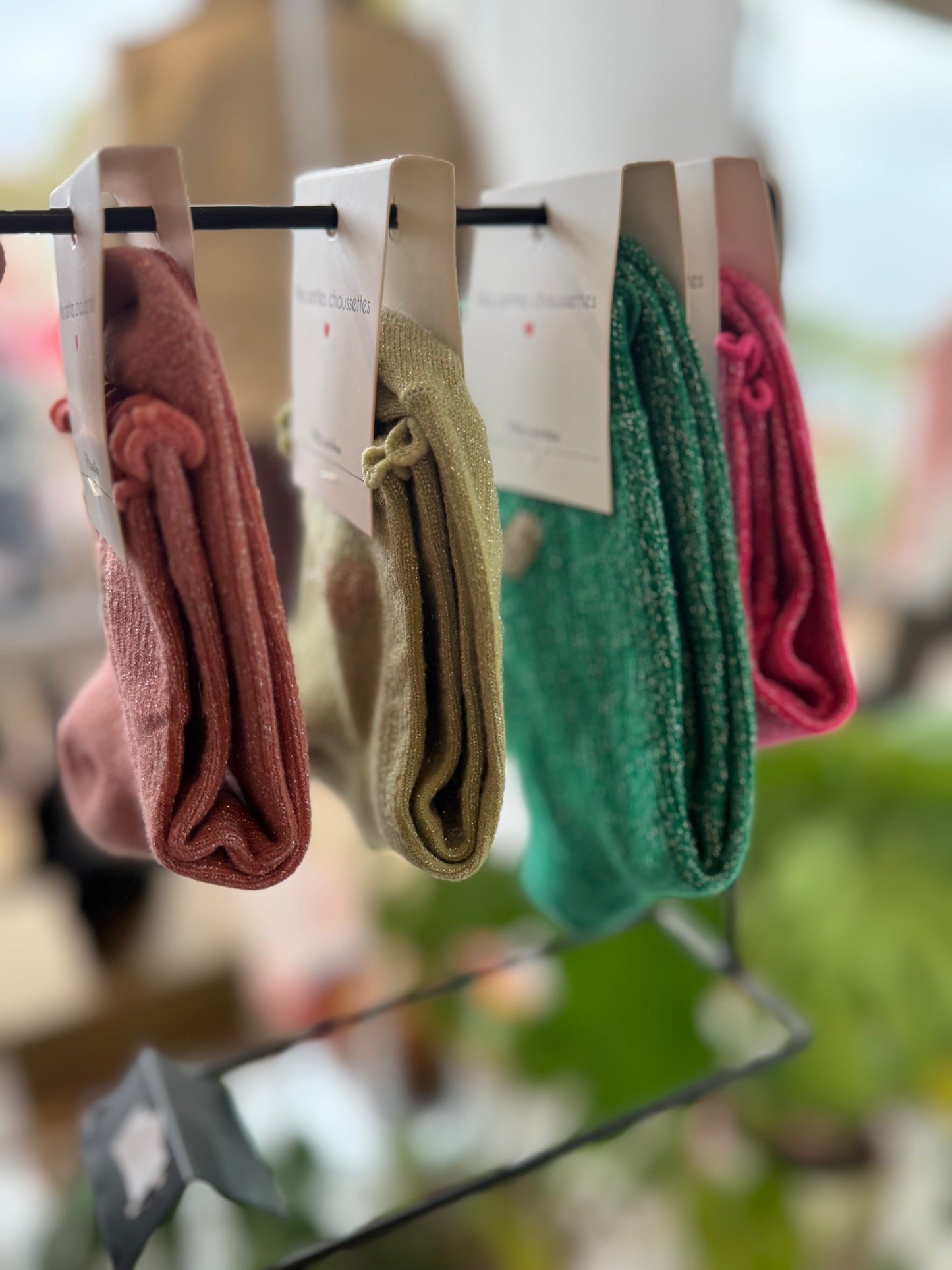 Chaussettes femme à paillettes avec motif cœur, 4 couleurs, TU 36/40