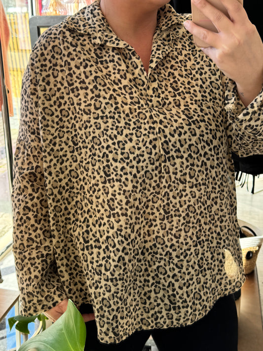Blouse Léopard - Taille unique 34/46 (3 couleurs)