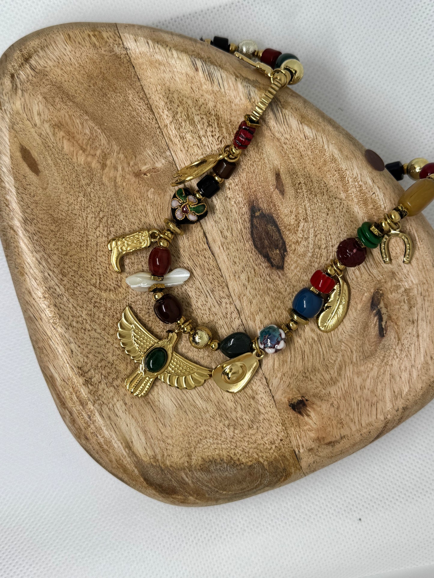 Collier aigle en acier inoxydable