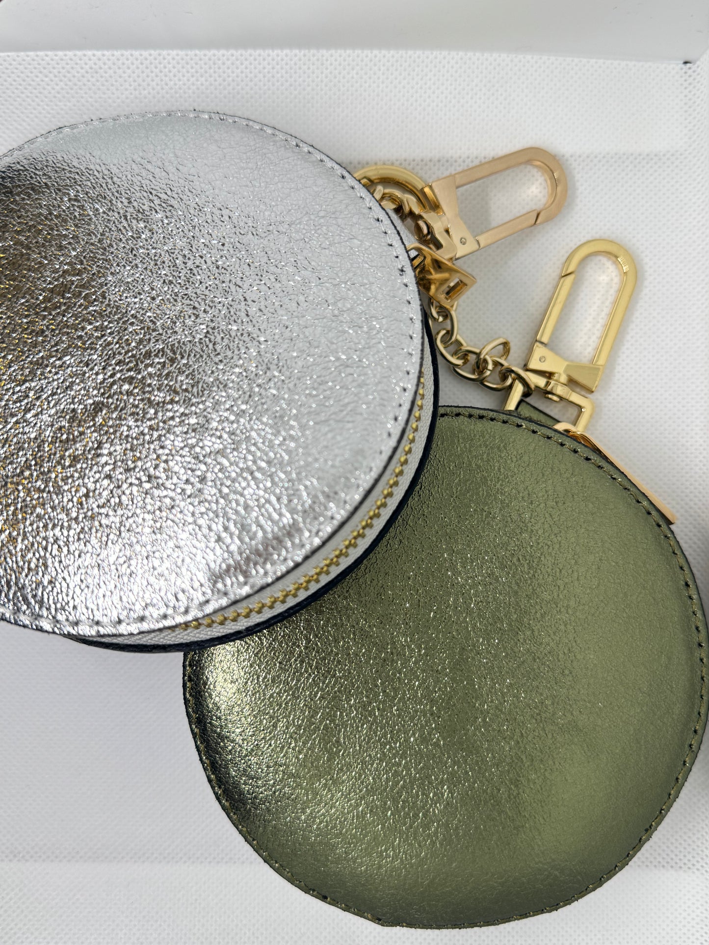 Porte-monnaie rond en cuir (2 couleurs)