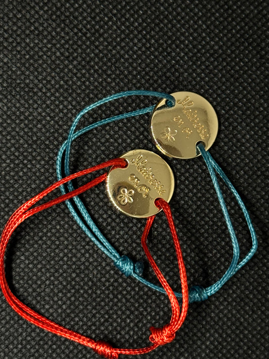 Bracelet corde “Maîtresse en or” (2 couleurs)