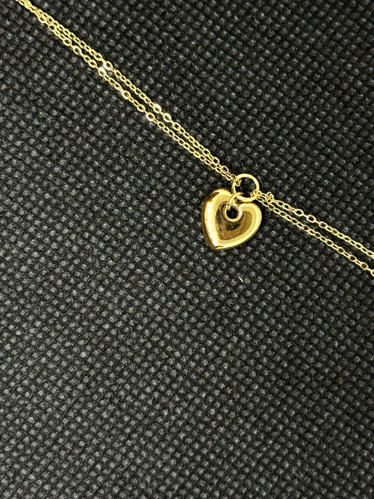 Bracelet doré cœur - 19 cm