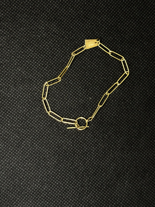 Bracelet doré grosse maille