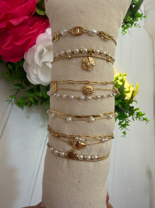 Bracelet fin doré (12 modèles)