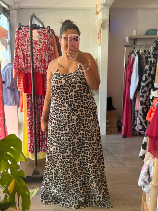 Robe longue dos nu en gaze de coton - Taille unique 36-46/48 (3 couleurs)