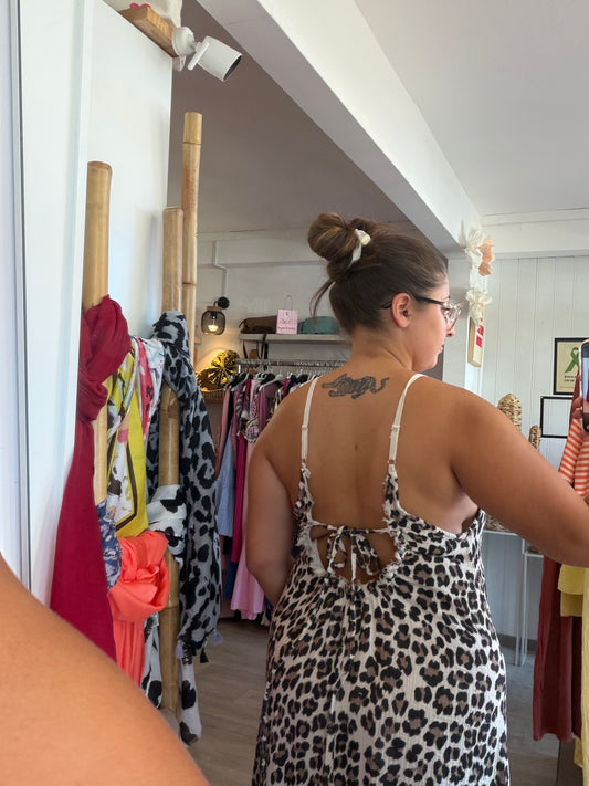 Robe longue dos nu en gaze de coton - Taille unique 36-46/48 (3 couleurs)