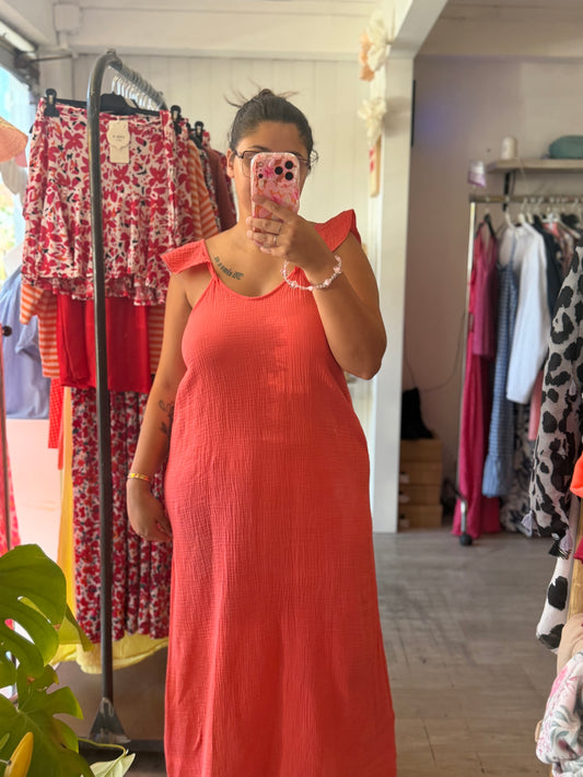 Robe longue en gaze de coton - Taille unique 36-48 (2 couleurs)