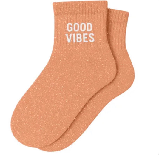 Chaussettes à paillettes "Good vibes" - TU 36/40