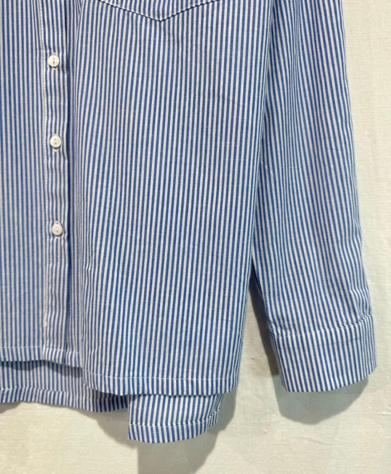 Chemise à rayures bleu coeur rouge - Du S au L