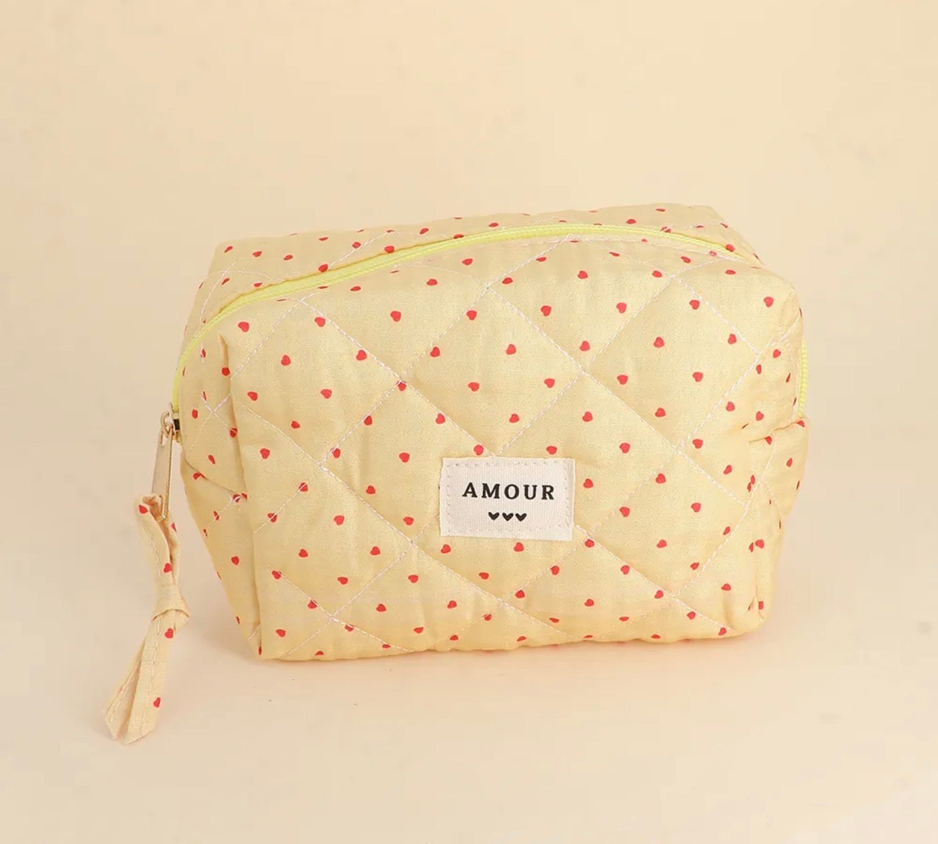 Trousse AMOUR et 3 coeurs - 15 x 10 x 8 cm (2 couleurs)