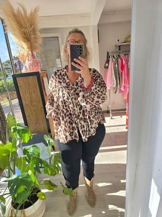 Blouse fluide Léopard
