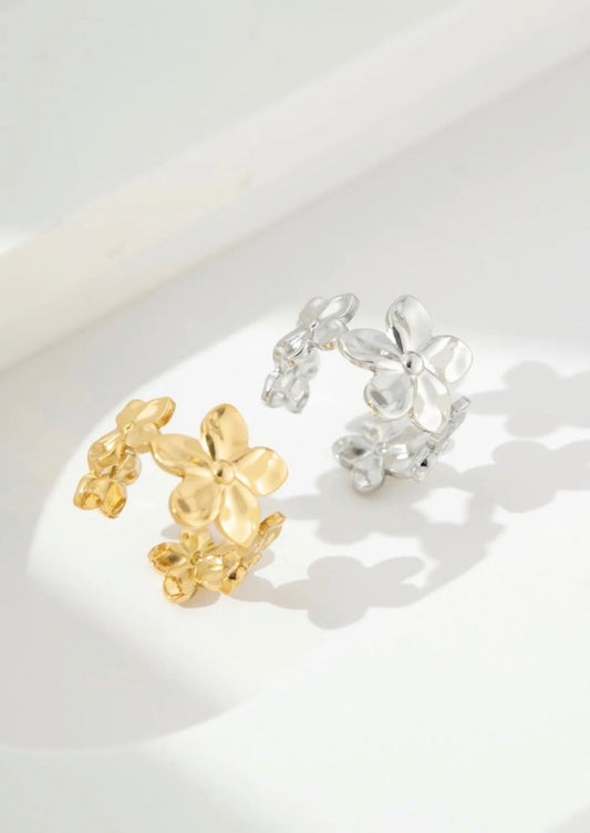 Bague fleur ajustable - C MON DRESSING