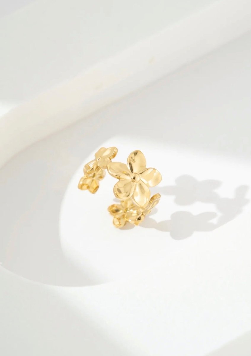 Bague fleur ajustable - C MON DRESSING