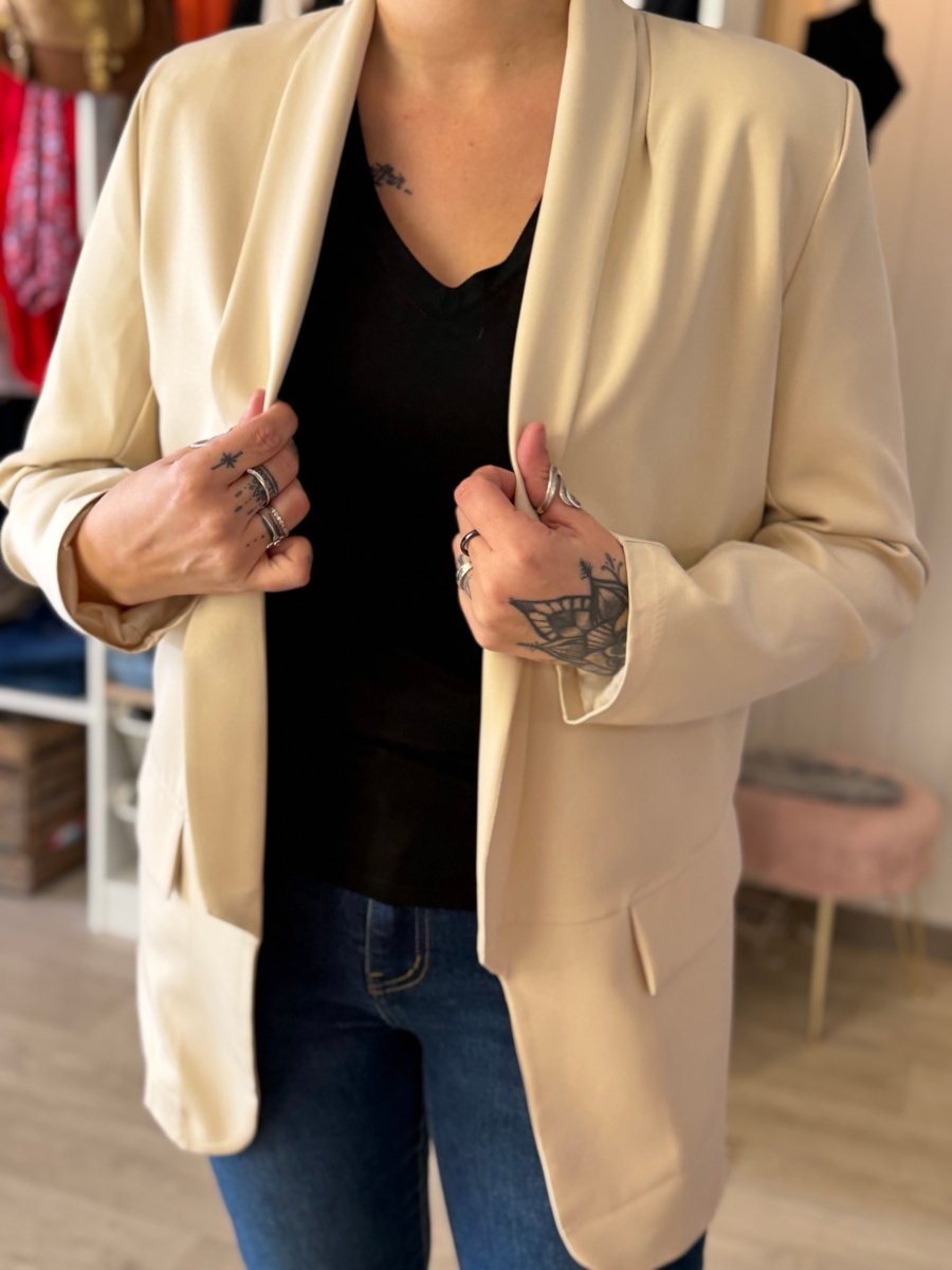 Blazer beige – Taille unique 36 - 44 - C MON DRESSING