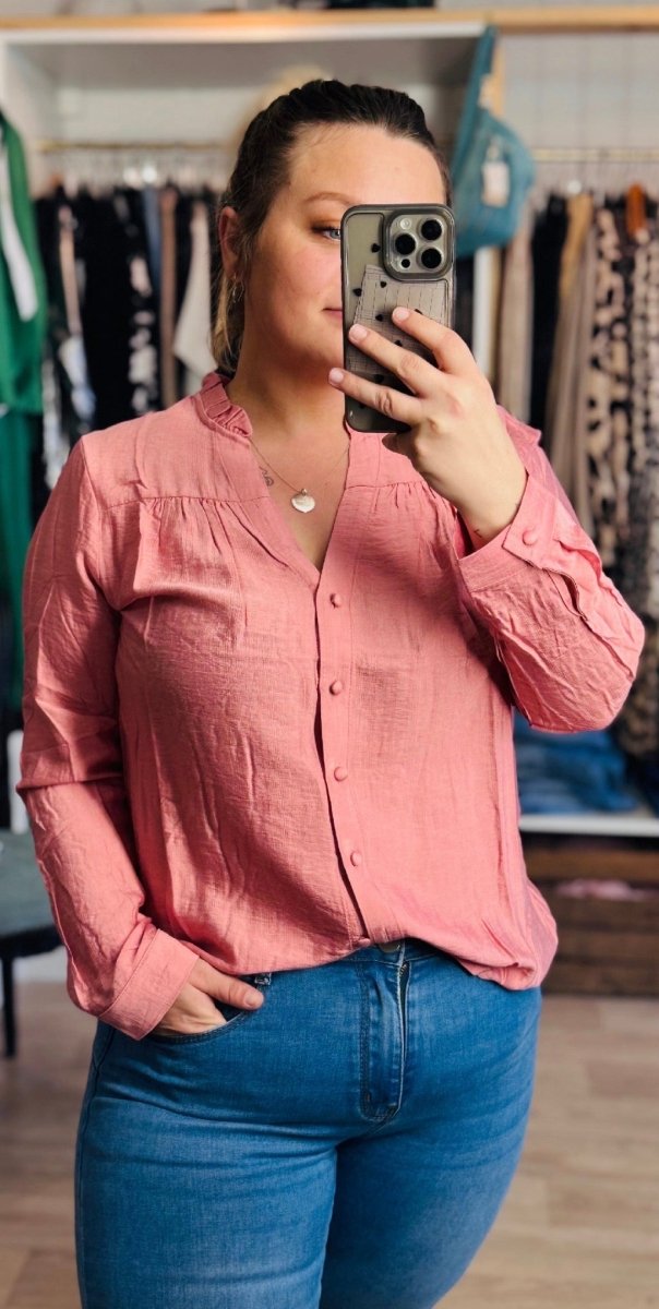 Blouse rose poudré du L au 4XL - C MON DRESSING
