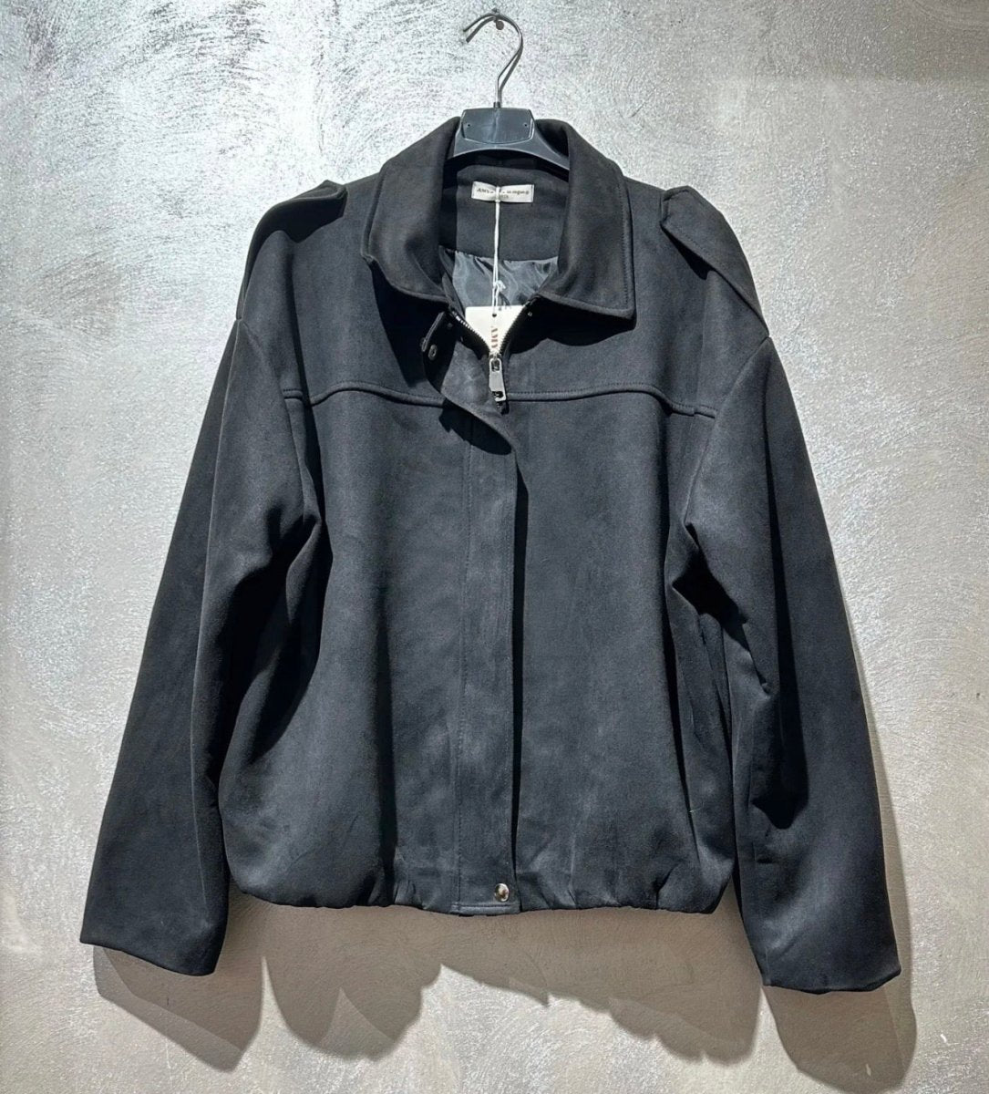 Bomber en suédine noir – Taille unique 36 - 46 - C MON DRESSING