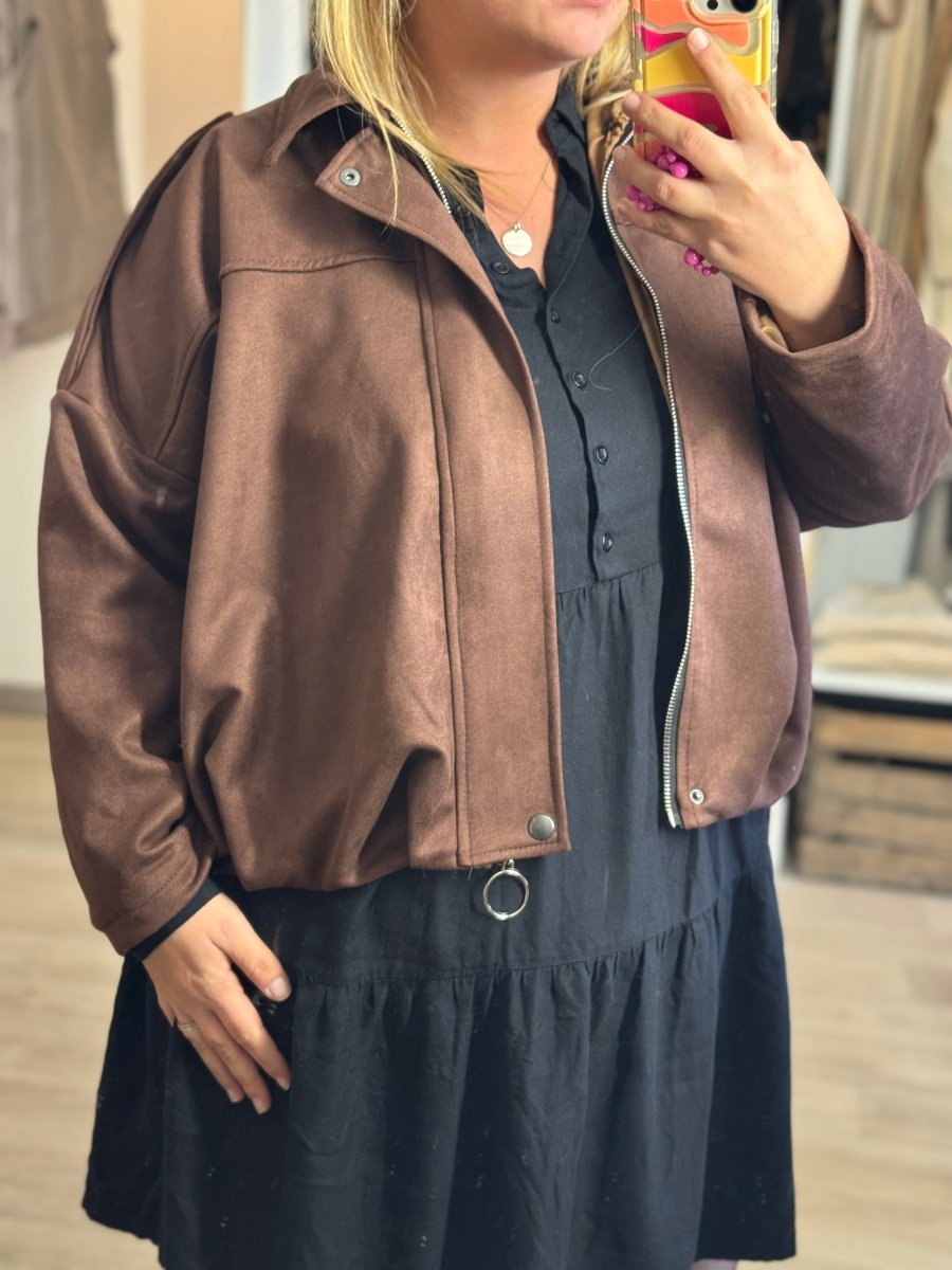 Bomber en suédine – Taille unique 34 - 44/46 (2 couleurs) - C MON DRESSING