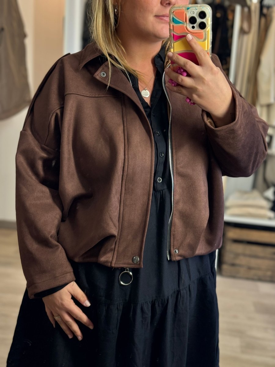 Bomber en suédine – Taille unique 34 - 44/46 (2 couleurs) - C MON DRESSING