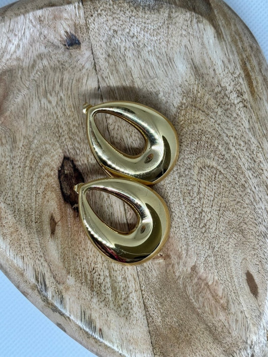 Boucle d'oreille goutte dorée - C MON DRESSING