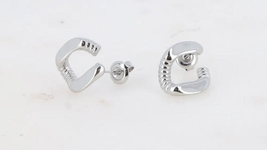Boucles d’oreilles à puce losange en acier inoxydable