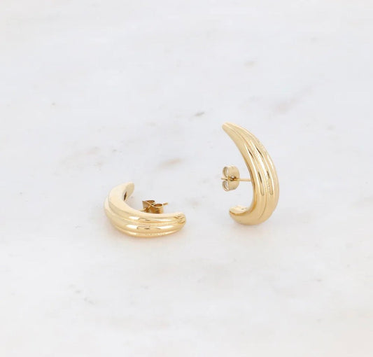 Boucles d’oreilles clou effet manchette de lobe - doré ou argenté - C MON DRESSING