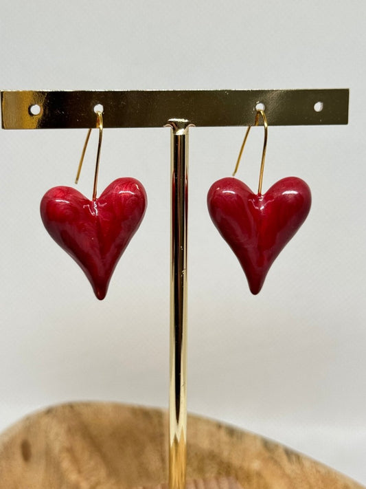 Boucles d’oreilles coeur en acier inoxydable (2 couleurs) - C MON DRESSING