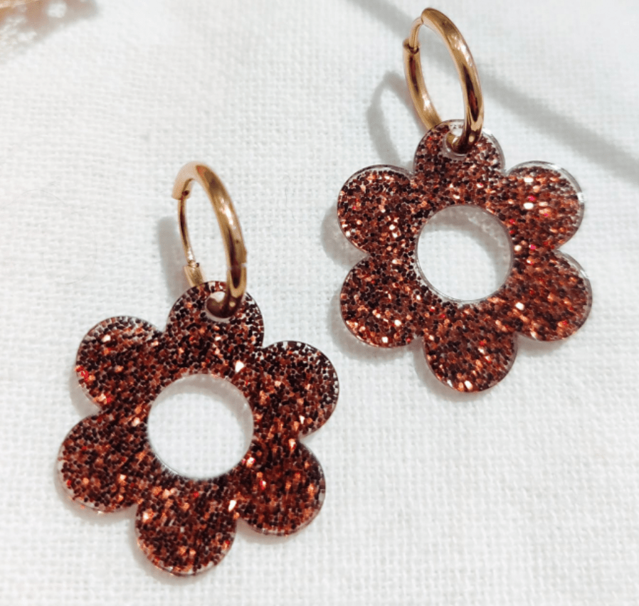 Boucles d’oreilles pampilles fleurs en acier inoxydable (9 couleurs) - C MON DRESSING