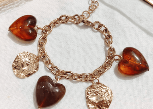 Bracelet coeurs choco doré - C MON DRESSING