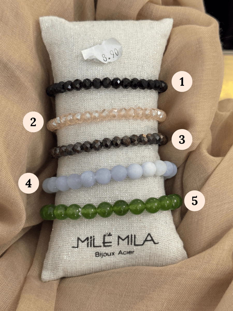 Bracelet élastique en perles – Couleur au choix, style tendance et facile à porter - C MON DRESSING